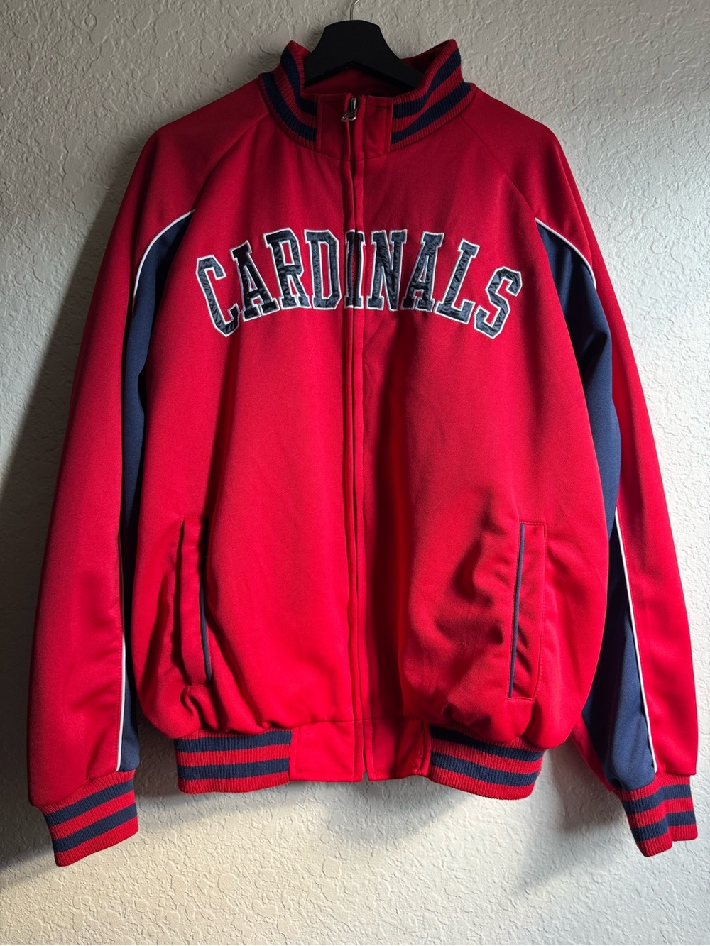Vintage G-III Sports St Louis Cardinals MLB Full Zip Track Jacket Red Navy Blue